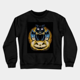 a cat and an owl Crewneck Sweatshirt